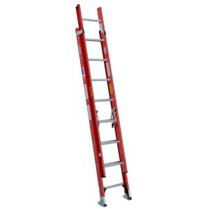 Werner16 ft. Fiberglass Extension Ladder (15 ft. Reach Height) with 300 lb. Load Capacity Type IA Duty Rating (D6216-2)