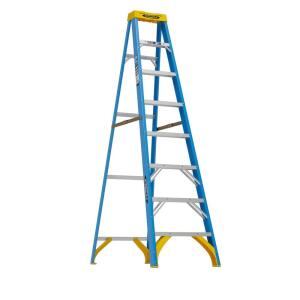 Werner8 ft. Fiberglass Step Ladder (12 ft. Reach Height) with 250 lb. Load Capacity Type I Duty Rating (FS108)