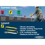 Werner6 ft. Shock Absorbing Fall Protection Lanyard (C380000W)