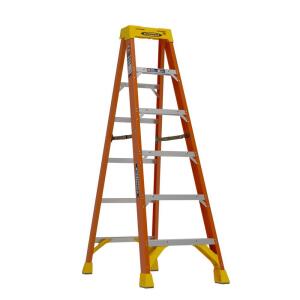 Werner6 ft. Fiberglass Step Ladder (10 ft. Reach Height) with 300 lb. Load Capacity Type IA Duty Rating (NXT1A06)