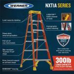 Werner 6 ft. Fiberglass Step Ladder (10 ft. Reach Height) with 300 lb. Load Capacity Type IA Duty Rating (NXT1A06)