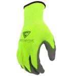 West Chester Protective GearTouch Screen Hi-Vis Yellow PU Palm Coated Nylon Gloves 3-Pack (HVY37165-L3P)