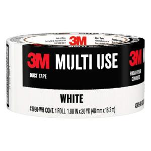 3M1.88 in. x 20 Yds. Multi-Use White Colored Duct Tape (1 Roll) (3920-WH)