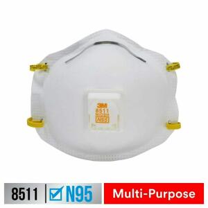 3M8511 N95 Sanding and Fiberglass Respirator with Cool Flow Valve 15-Pack (8511H15-DC-PS)