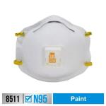 3M8511 N95 Disposable Respirator with Cool Flow Valve (10-Pack) (8511P10-DC-PS)