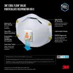 3M8511 N95 Paint Disposable Respirator with Cool Flow Valve (2-Pack) (8511PA1-2A)