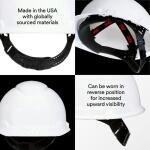 3MVented White Hard Hat with PinLock Adjustment (CHHWH1-V-12-DC)