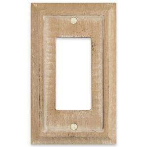 AMERELLEMackinnon 1-Gang Rocker Weathered White Wood Wall Plate (430RWWHBX)