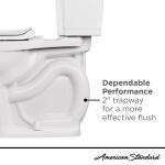 American Standard Rumson 2-Piece Elongated Toilet with Single Flush (1.28 GPF) in White, includes seat.