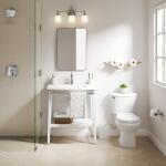 American Standard Reliant 12-Inch Rough-In Two-Piece Round Toilet with Single Flush (1.28 GPF) in White, featuring a Slow Close Seat.