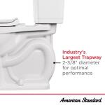 American Standard Champion Two-Piece Elongated Chair Height Toilet with Single Flush (1.28 GPF) and Slow-Close Seat in White.