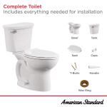 American Standard Cadet 12" Elongated Chair-Height Toilet, 1.28 GPF, White