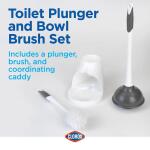 Clorox Plunger and Toilet Brush Combo with Holder, 1-Pack (623292)