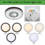 Commercial Electric 11 in. LED Flush Mount Ceiling Light Fixture with Night Light, 1000 Lumens, White and Oil Rubbed Bronze Trims, Adjustable CCT (56583112)