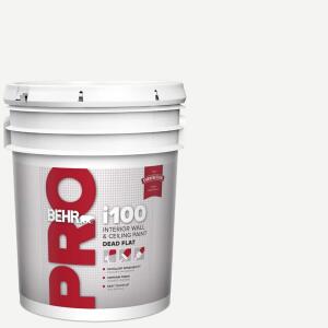 BEHR PRO 5 Gal. i100 White Base Dead Flat Interior Paint (PR10505)