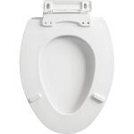 Bemis Belmont Elongated White Slow Close Enameled Wood Closed Front Toilet Seat, Never Loosens with Clean Seal Hinge