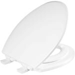 Bemis NextStep2 with Mr. Clean Elongated Potty Training Front Toilet Seat in White, featuring a plastic children's seat and antimicrobial properties.