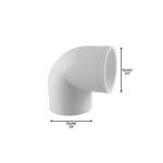 Charlotte Pipe3/4 in. PVC Schedule. 40 90° S x S Elbow Fitting (PVC023000800HD)