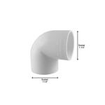 Charlotte Pipe1-1/4 in. x 1-1/4 in. 90 Degree PVC Socket x Socket Elbow Fitting (PVC023001200HD)