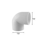 Charlotte Pipe1-1/2 in. x 1-1/2 in. 90 Degree PVC Socket x Socket Elbow Fitting (PVC023001400HD)