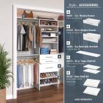 ClosetMaidStyle+ 84 in. W - 120 in. W White Tower Wall Mount 6-Shelf Wood Closet System (4365)