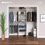 ClosetMaidStyle+ 84 in. W - 120 in. W White Tower Wall Mount 6-Shelf Wood Closet System (4365)