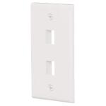 Commercial ElectricWhite 2-Port 1-Decorator/Rocker/1-Duplex Plastic Wall Plate (1-Pack) - 5002-WH