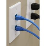 Commercial ElectricWhite 2-Port 1-Decorator/Rocker/1-Duplex Plastic Wall Plate (1-Pack) - 5002-WH