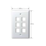 Commercial ElectricWhite 6-Port 1-Decorator/Rocker/1-Duplex Plastic Wall Plate (1-Pack) - 5006-WH