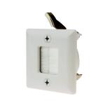 Commercial Electric1-Gang Hole Saw Brush Plastic Wall Plate, White (5036-WH)