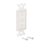 Commercial Electric1-Gang White Flexible Cable Pass-Through Plastic Wall Plate Insert (DPPSIW-1F-1)