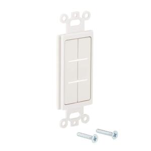 Commercial Electric1-Gang White Flexible Cable Pass-Through Plastic Wall Plate Insert (DPPSIW-1F-1)