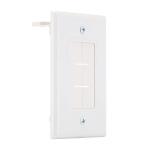 Commercial Electric1-Gang White Flexible Cable Pass-Through Plastic Wall Plate (DPPSSW-1F-1)