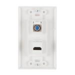 Commercial Electric1-Gang White HDMI and Coaxial Plastic Wall Plate (DPPSSW-1CH-1)