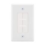 Commercial Electric1-Gang White Flexible Cable Pass-Through Plastic Wall Plate (DPPSSW-1F-1)