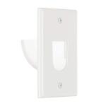 Commercial Electric1-Gang White Cable Pass-Through Plastic Wall Plate with Recessed In-Wall Opening (DPPSSW-1BN-1)