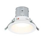 Commercial Electric 4 in. Round Canless Recessed Light, LED Selectable Lumen & CCT, White Baffle Trim for Indoor Areas (CER410943K53WH)