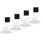 Commercial Electric Ultra Slim Integrated LED 6 in. Round Adjustable Color Temp Canless Recessed Light for Kitchen, Bath, Living Rooms, White (4-Pack) (91478)