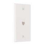 Commercial Electric1-Gang White Telephone Plastic Wall Plate (DPPSSW-1P-1)