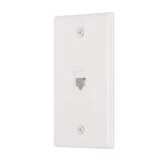 Commercial Electric1-Gang White Telephone Plastic Wall Plate (DPPSSW-1P-1)