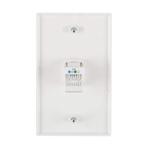 Commercial Electric1-Gang White Telephone Plastic Wall Plate (DPPSSW-1P-1)