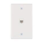 Commercial Electric1-Gang White Telephone Plastic Wall Plate (DPPSSW-1P-1)