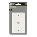 Commercial Electric1-Gang White Telephone Plastic Wall Plate (DPPSSW-1P-1)