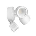 Commercial Electric240-Degree White Motion Activated Integrated LED Outdoor Twin Head Security Flood Light, 4000K (IS08a240030WHTH)