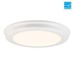 Commercial Electric 13 in. White LED Flush Mount – Selectable (JJU3011L-2/WHT)