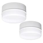 Commercial Electric 5 in. White LED Spin Light Flush Mount Ceiling Light, 600 Lumens, 4000K Bright White – Closet, Basement, Utility (2-Pack) (54692141)