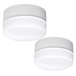 Commercial Electric 5 in. White LED Spin Light Flush Mount Ceiling Light, 600 Lumens, 4000K Bright White – Closet, Basement, Utility (2-Pack) (54692141)