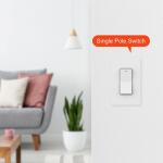 Commercial Electric 15 Amp Single-Pole White Smart Light Switch with Wi-Fi and Bluetooth Technology (1-Pack)