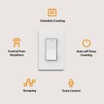 Commercial Electric 15 Amp Single-Pole White Smart Light Switch with Wi-Fi and Bluetooth Technology (1-Pack)