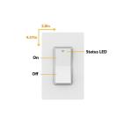 Commercial Electric 15 Amp Single-Pole White Smart Light Switch with Wi-Fi and Bluetooth Technology (1-Pack)